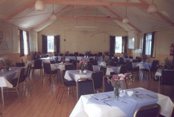 Inside the Village Hall before the bowling clubs Presidents day 2003